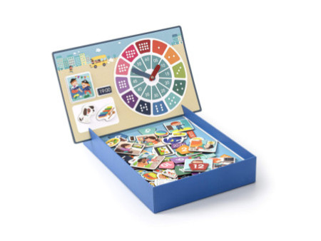 APLI kids Jeu de magnets 'The Hours', avec support aimanté