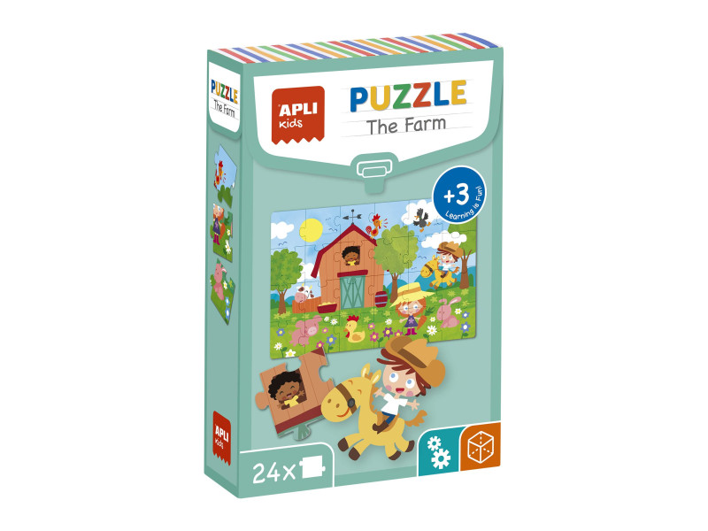 APLI kids Puzzle éducatif 'The Farm', 24 pièces