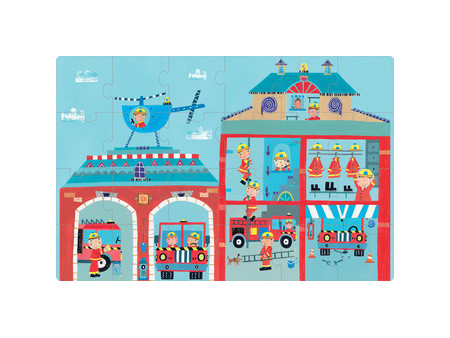 APLI kids Puzzle 'Caserne de pompiers', 24 pièces