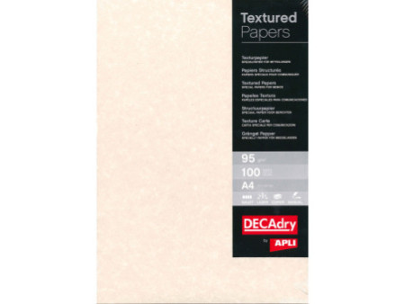 agipa Papier structuré, A4, 95 g/m2, parchemin gris chaud