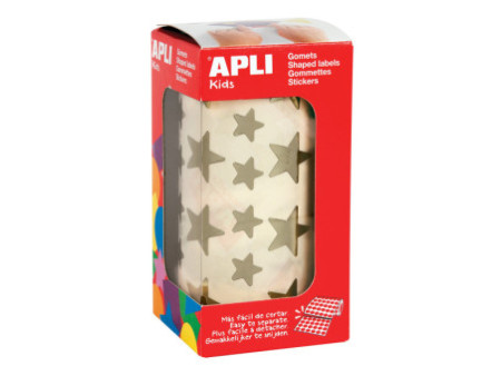APLI kids Gommettes 'Etoile', en rouleau, or