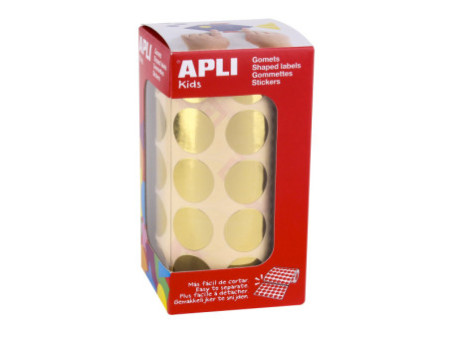 APLI kids Gommettes 'Rond' en rouleau, or