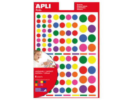 APLI kids Gommettes 'Rond', assorti