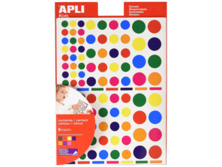 APLI kids Gommettes 'Rond', assorti