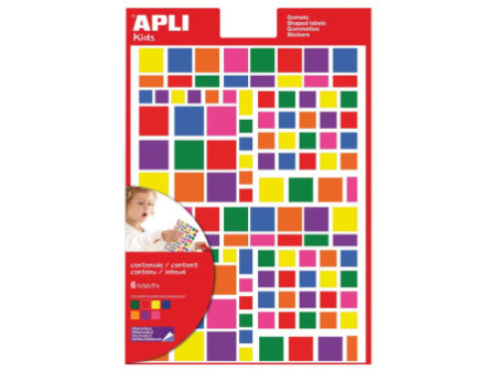 APLI kids Gommettes 'Carré', en sachet