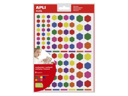 APLI kids Gommettes 'Hexagone', en sachet
