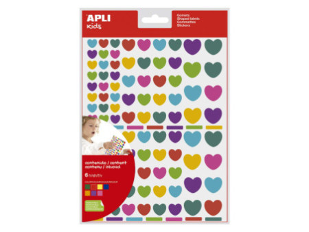 APLI kids Gommettes 'Coeur', en sachet