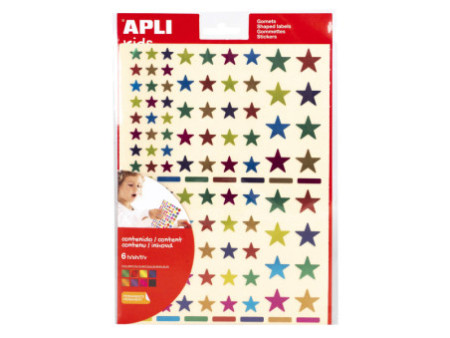 APLI kids Gommettes 'Etoile' couleurs métallisées, assorti