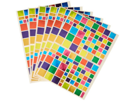 APLI kids Gommettes 'Carré' couleurs métallisées, assorti