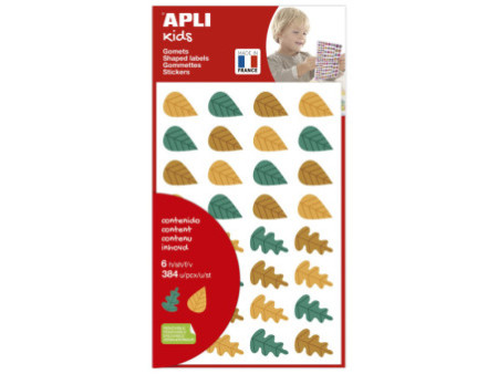 APLI kids Gommettes 'Feuilles d'arbre', en sachet
