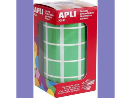 APLI Kids Gommette de couleur 'carré', en rouleau, vert