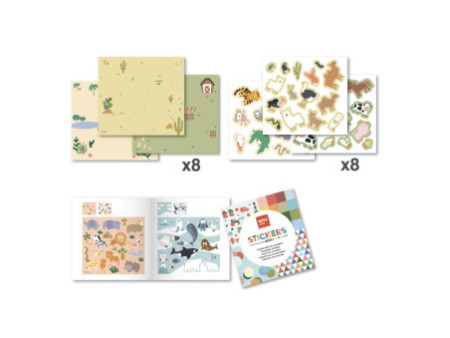 APLI kids Jeu de gommettes 'Les animaux et leur habitat'