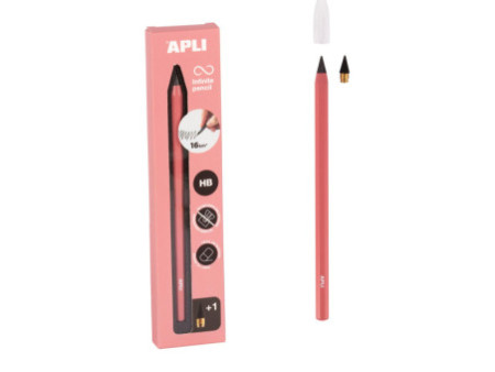 APLI Crayon de papier éternel Infinity, rose