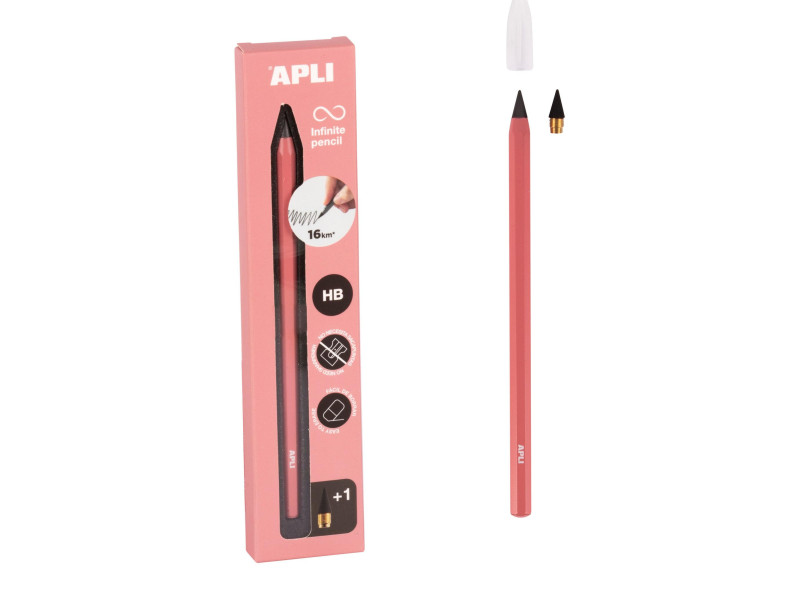 APLI Crayon de papier éternel Infinity, rose