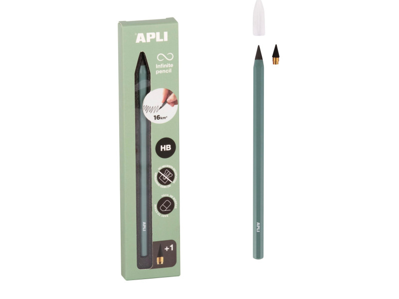 APLI Crayon de papier éternel Infinity, vert