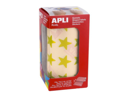 APLI kids Gommettes 'Etoile', en rouleau, jaune métallisé