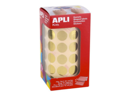 APLI kids Gommettes 'Rond' en rouleau, or