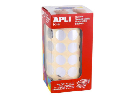 APLI kids Gommettes 'Rond' en rouleau, argent