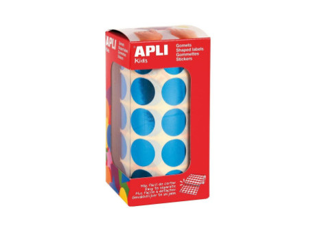 APLI kids Gommettes 'Rond' en rouleau, bleu métallisé