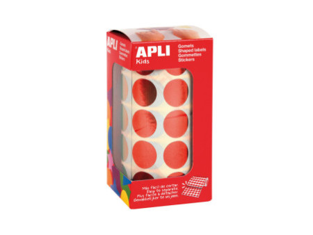 APLI kids Gommettes 'Rond' en rouleau, rouge métallisé