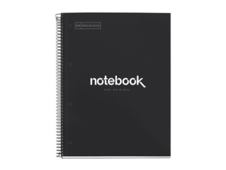 MIQUELRIUS Cahier à spirale 'Notebook EMOTIONS', A4, noir