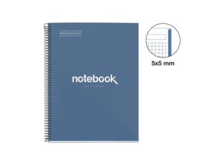 MIQUELRIUS Cahier à spirale 'Notebook EMOTIONS', A4, marine
