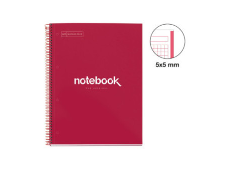 MIQUELRIUS Cahier à spirale 'Notebook EMOTIONS', A4, rouge