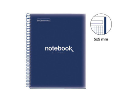 MIQUELRIUS Cahier à spirale 'Notebook EMOTIONS', A4, marine