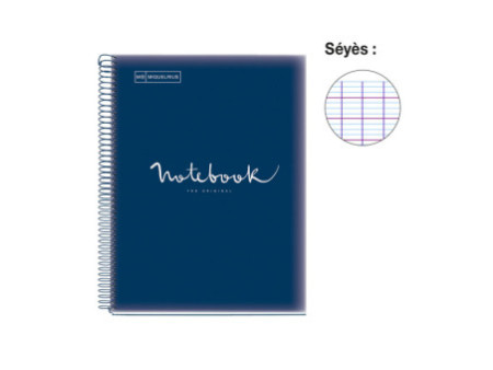MIQUELRIUS Cahier à spirale 'Notebook EMOTIONS', A4, marine