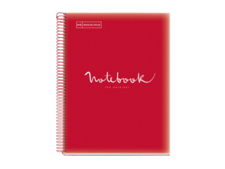 MIQUELRIUS Cahier à spirale 'Notebook EMOTIONS', A4, rouge