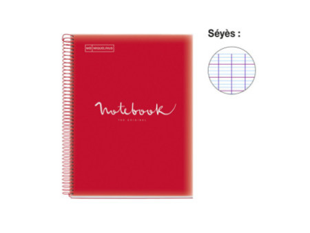MIQUELRIUS Cahier à spirale 'Notebook EMOTIONS', A4, rouge