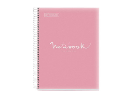 MIQUELRIUS Cahier à spirale 'Notebook EMOTIONS', A4, rose