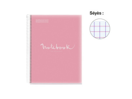 MIQUELRIUS Cahier à spirale 'Notebook EMOTIONS', A4, rose