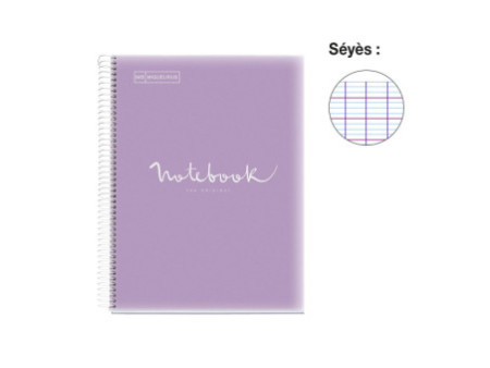 MIQUELRIUS Cahier à spirale 'Notebook EMOTIONS', A4, lilas
