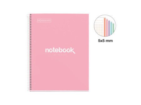 MIQUELRIUS Cahier à spirale 'Notebook EMOTIONS', A4, rose