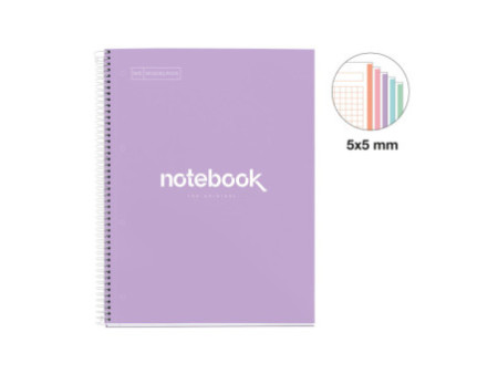 MIQUELRIUS Cahier à spirale 'Notebook EMOTIONS', A4, lavande