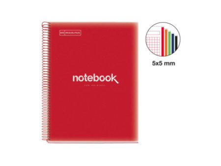 MIQUELRIUS Cahier à spirale 'Notebook EMOTIONS', A4, rouge