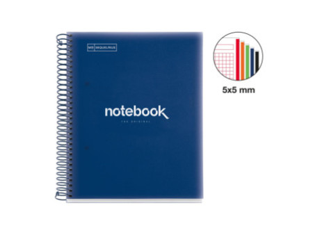 MIQUELRIUS Cahier à spirale 'Notebook EMOTIONS', A5, marine