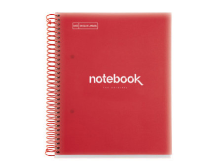 MIQUELRIUS Cahier à spirale 'Notebook EMOTIONS', A5, rouge