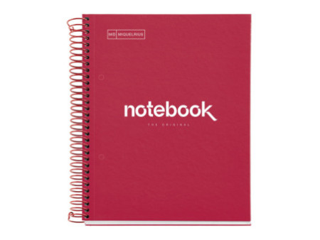MIQUELRIUS Cahier à spirale 'Notebook EMOTIONS', A5, rouge