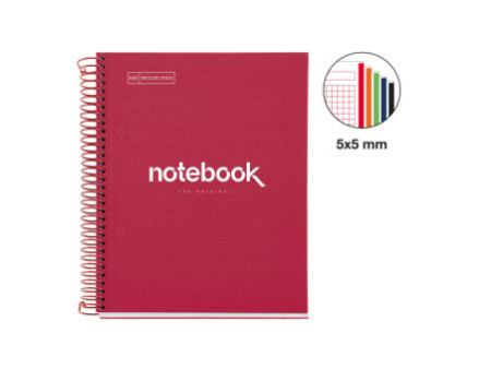 MIQUELRIUS Cahier à spirale 'Notebook EMOTIONS', A5, rouge