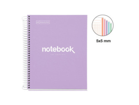 MIQUELRIUS Cahier à spirale 'Notebook EMOTIONS', A5, lavande