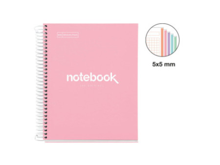 MIQUELRIUS Cahier à spirale 'Notebook EMOTIONS', A5, rose