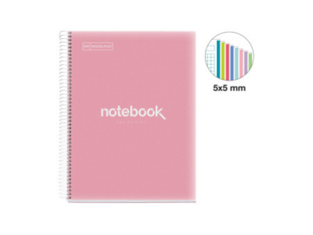 MIQUELRIUS Cahier à spirale 'Notebook EMOTIONS', A4, rose