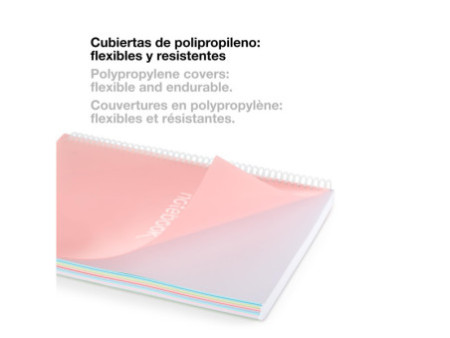 MIQUELRIUS Cahier à spirale 'Notebook EMOTIONS', A4, rose