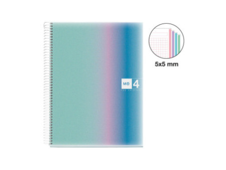MIQUELRIUS Cahier à spirale 'Notebook AURORA', A4, Santorini