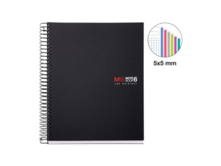 MIQUELRIUS Cahier à spirale 'Notebook THE ORIGINAL', A5,noir