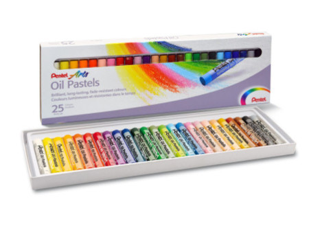 PentelArts Pastels à huile PHN4, étui en plastique de 25