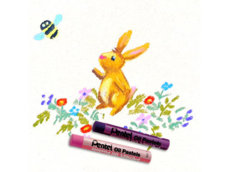 PentelArts Pastels à huile PHN4, étui en plastique de 36