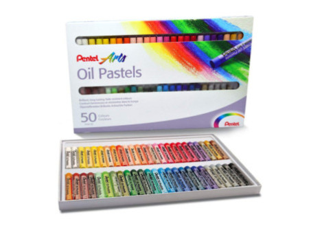 PentelArts Pastels à huile PHN4, étui en plastique de 50